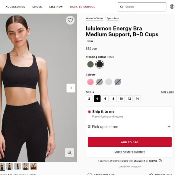 LULULEMON *NWT* - Energy Longline Bra Medium Support - Picture 7 of 7